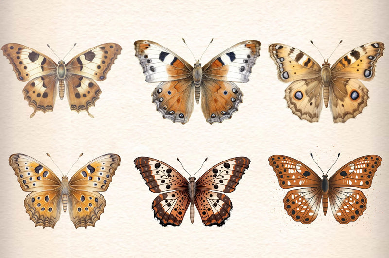 Vintage Butterflies Wings Clipart Bundle - CraftNest - Digital Crafting and Art