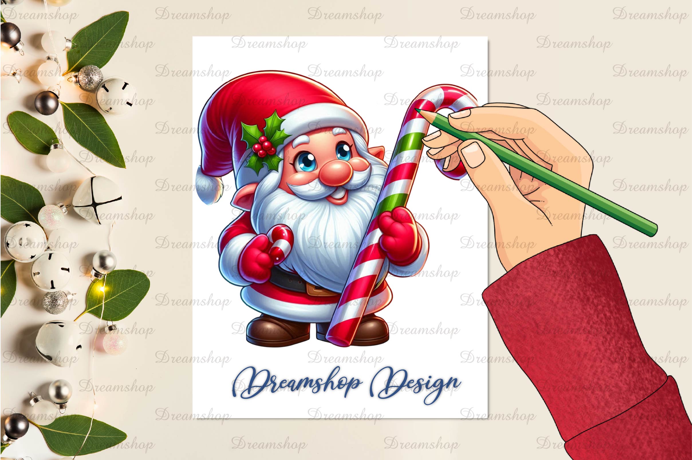 Christmas Gnome Clipart Bundle 1 - CraftNest - Digital Crafting and Art