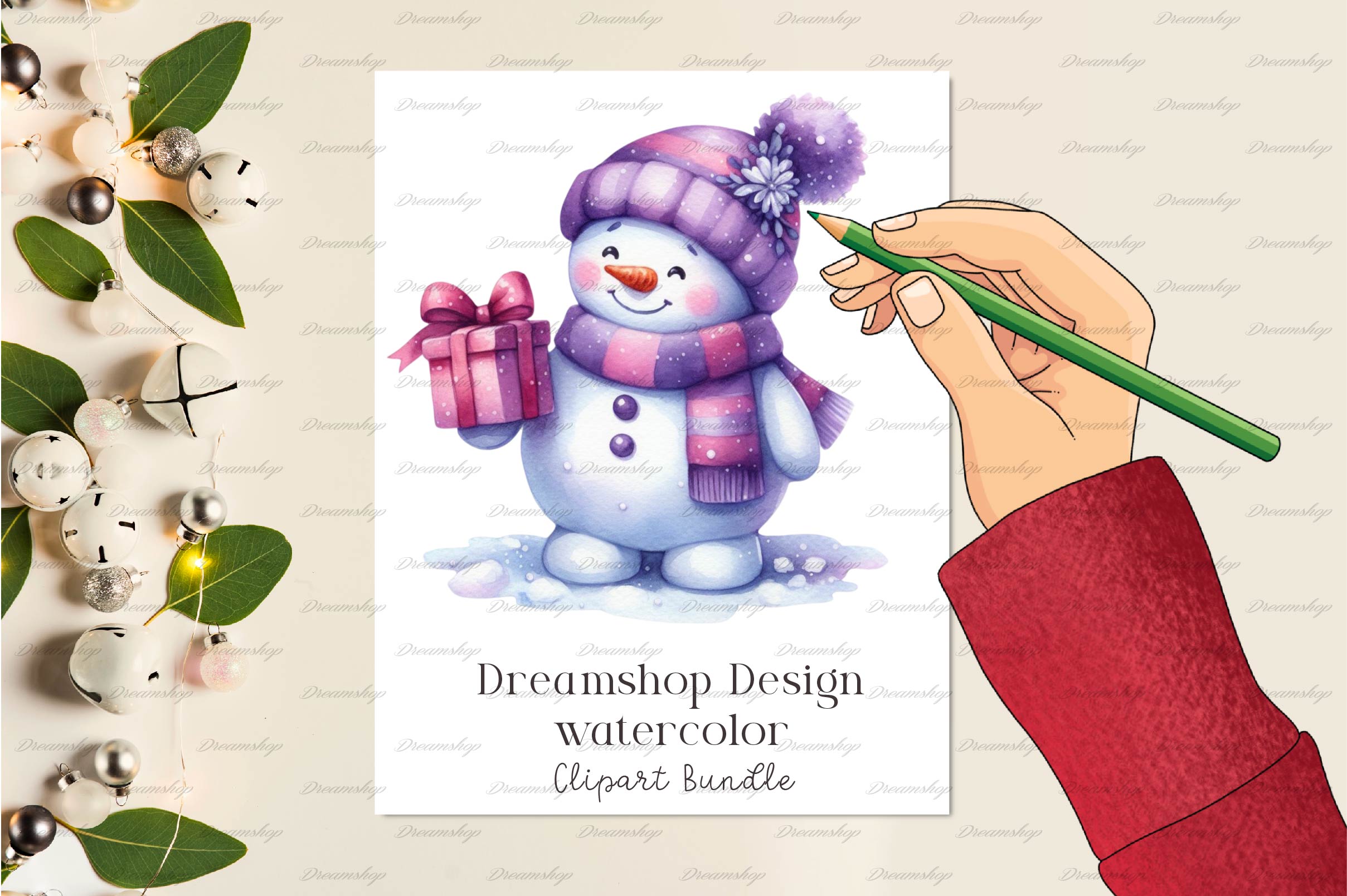 Christmas Cute Snowman Clipart Bundle 1 - CraftNest - Digital Crafting and Art