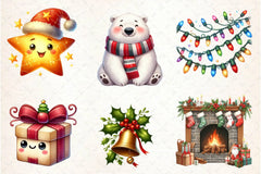 Hand Drawn Cartoon Christmas Clipart Bundle - CraftNest - Digital Crafting and Art
