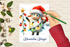Christmas Funny Sheep Clipart Bundle - CraftNest - Digital Crafting and Art