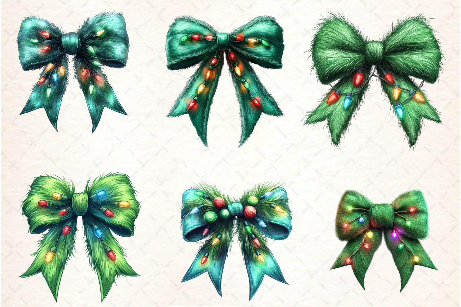 Green Grinch Coquette Bow Clipart Bundle - CraftNest - Digital Crafting and Art