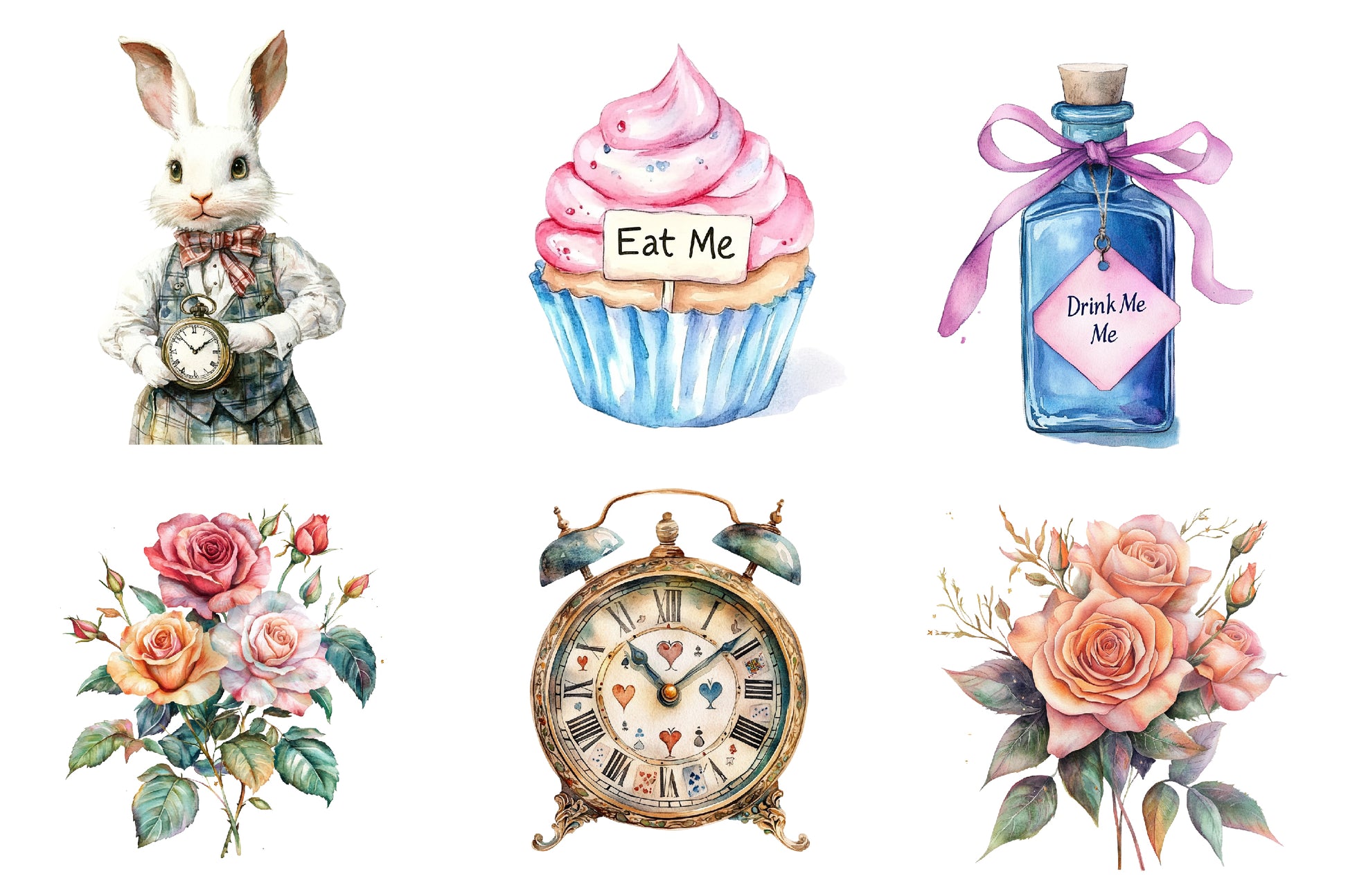 Vintage Alice In Wonderland Clipart Bundle - CraftNest - Digital Crafting and Art