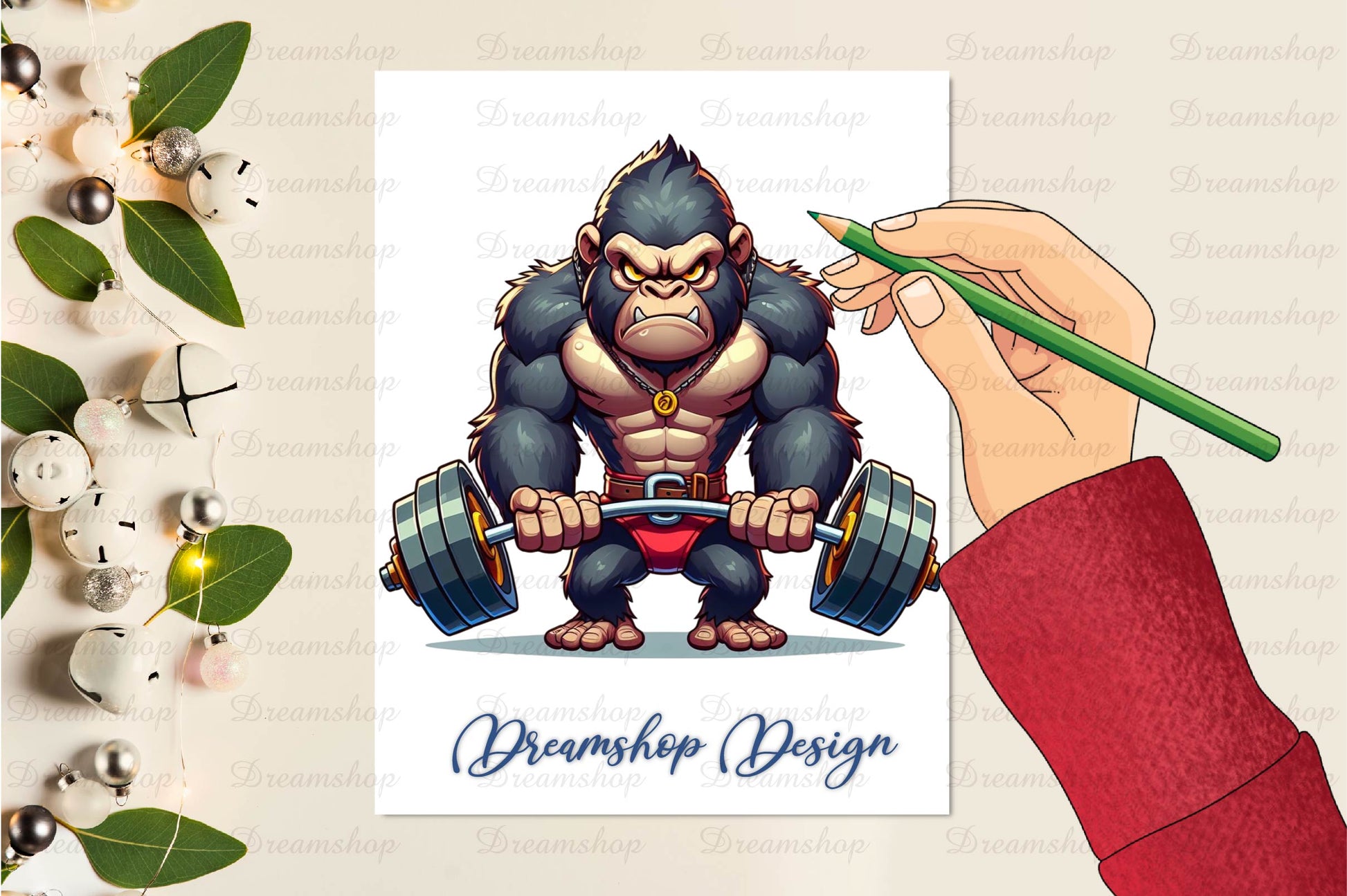 Heavy Weightlifting Gorilla Clipart Bundle - CraftNest - Digital Crafting and Art