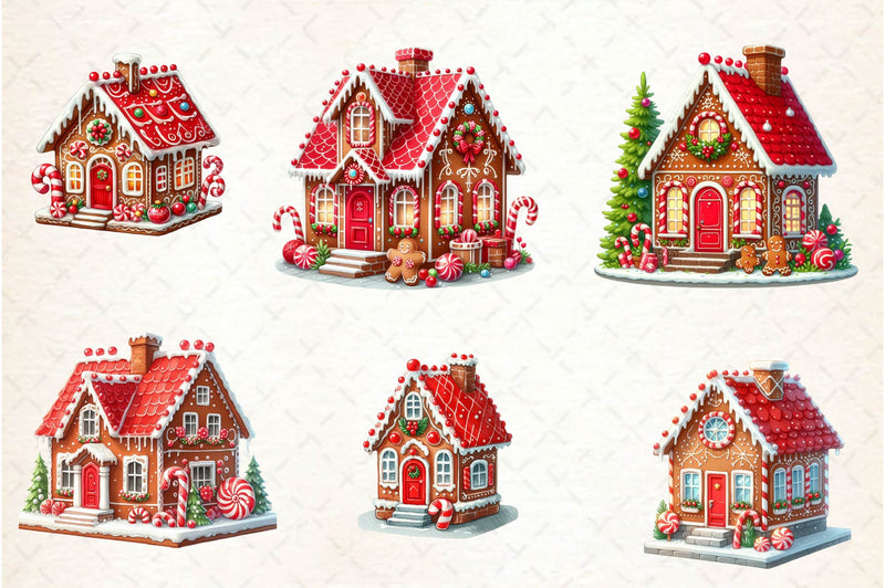 Gingerbread House Clipart Bundle - CraftNest - Digital Crafting and Art