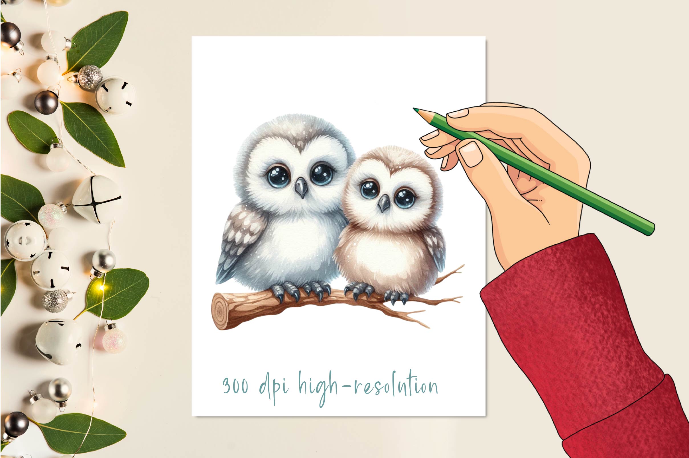 Baby Owl Clipart Bundle - CraftNest - Digital Crafting and Art
