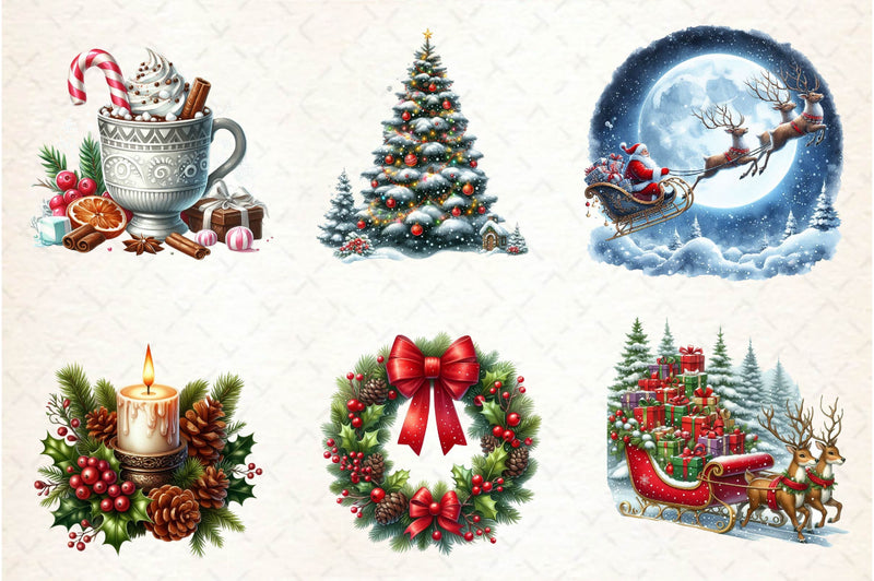 Winter Holiday Clipart Bundle 1 - CraftNest - Digital Crafting and Art