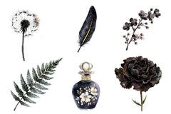 Glitter Luxury Black Spring Clipart Bundle - CraftNest - Digital Crafting and Art