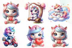 Cute Unicorn Clipart Bundle 2 - CraftNest - Digital Crafting and Art