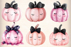 Pink Halloween Pumpkin Clipart Bundle 1 - CraftNest - Digital Crafting and Art