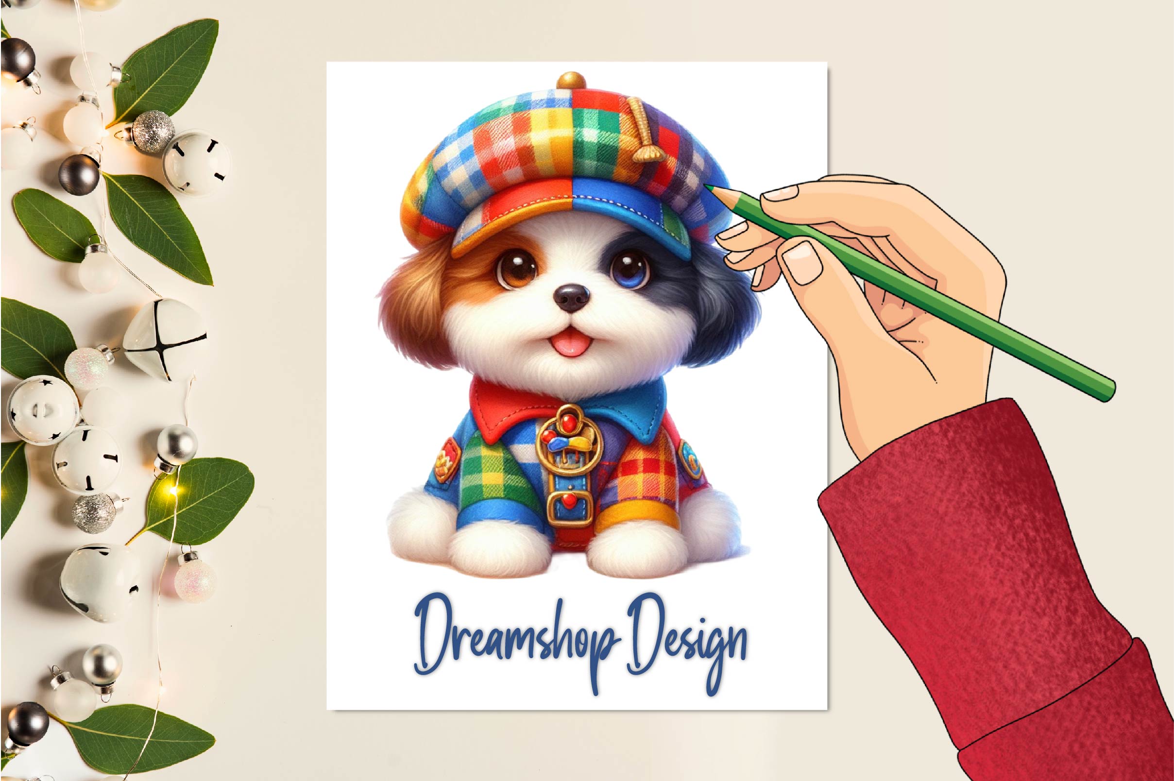 Cute Patchwork Dog Clipart Bundle - CraftNest - Digital Crafting and Art