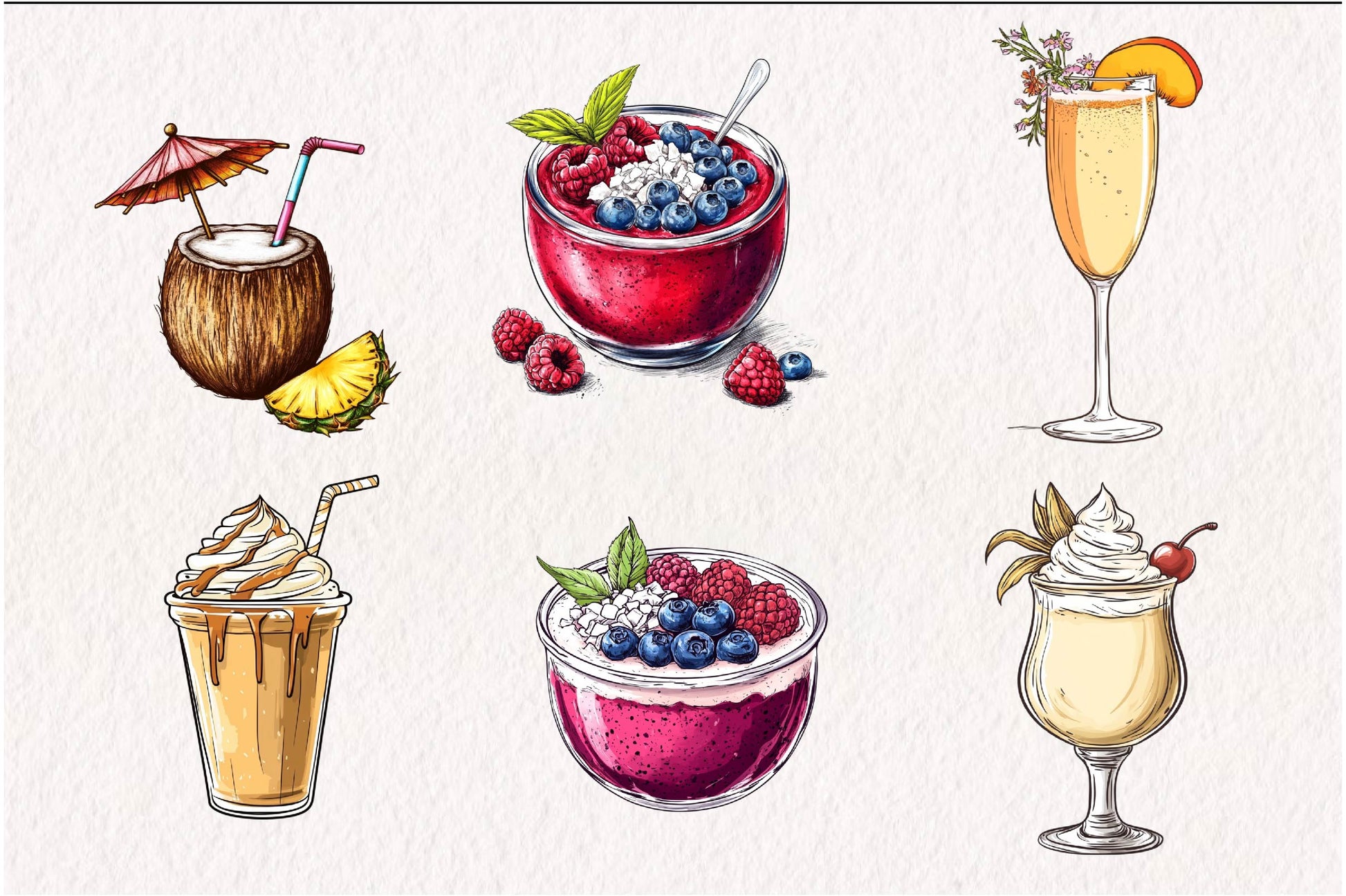Summer Drink Clipart Bundle - CraftNest - Digital Crafting and Art