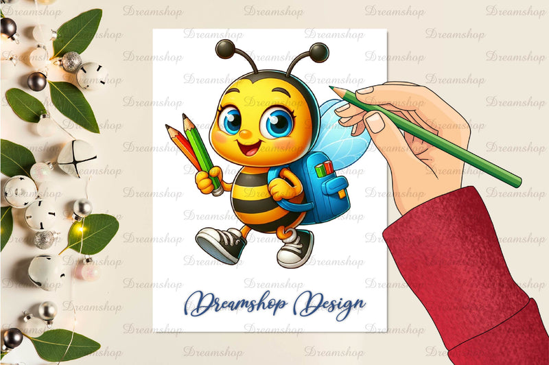 Back To School Bees Clipart Bundle - CraftNest - Digital Crafting and Art