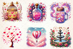Dreamy Valentines Day Clipart Bundle - CraftNest - Digital Crafting and Art