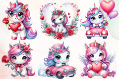 Cute Unicorn Clipart Bundle 3 - CraftNest - Digital Crafting and Art