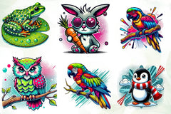 Animals Pop Art Clipart Bundle - CraftNest - Digital Crafting and Art