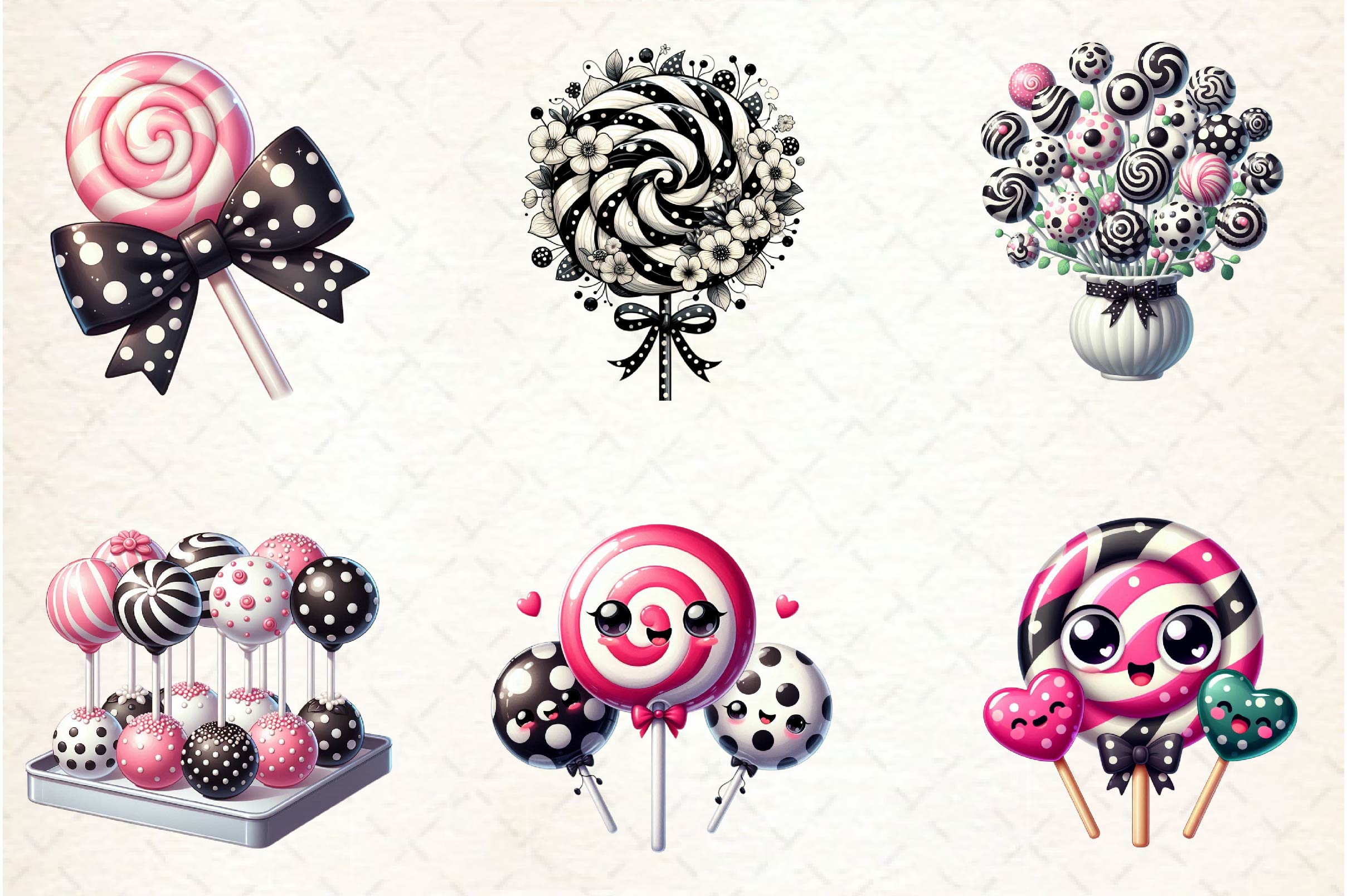 Valentine Lollipops Clipart Bundle - CraftNest - Digital Crafting and Art