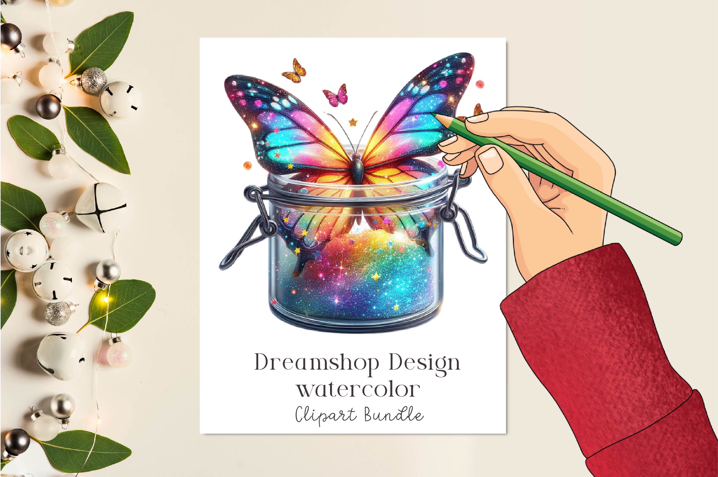 Glitter Rainbow Butterfly Clipart Bundle - CraftNest - Digital Crafting and Art