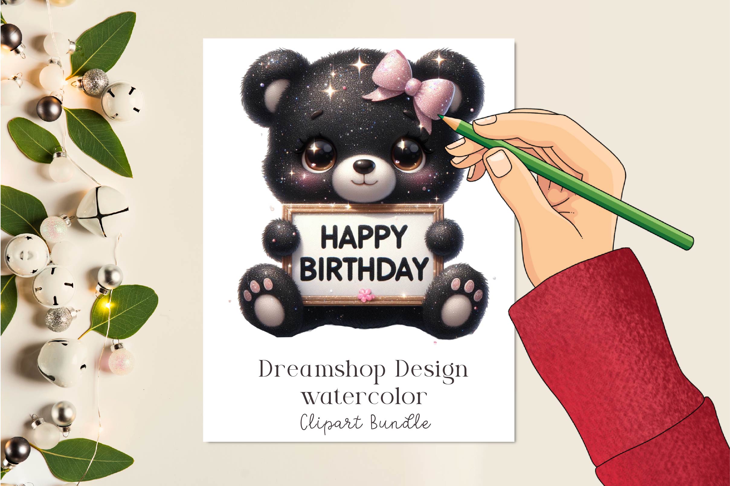 Birthday Teddy Bear Clipart Bundle - CraftNest - Digital Crafting and Art