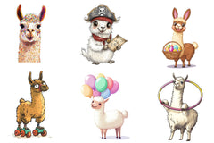 Quirky Funny Llama Clipart Bundle - CraftNest - Digital Crafting and Art