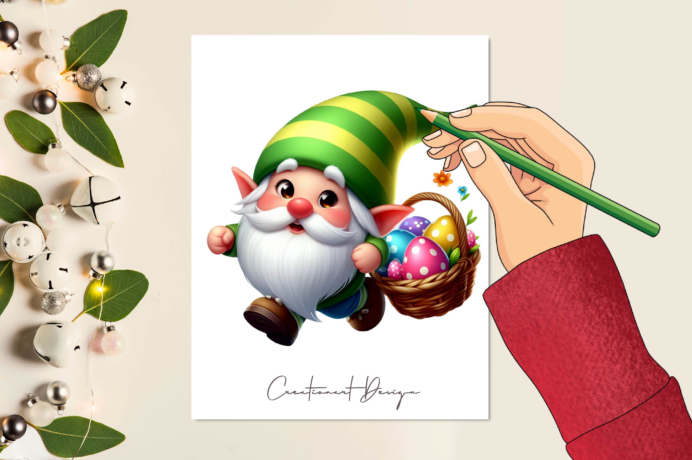 Easter Gnome Clipart Bundle 5 - CraftNest - Digital Crafting and Art