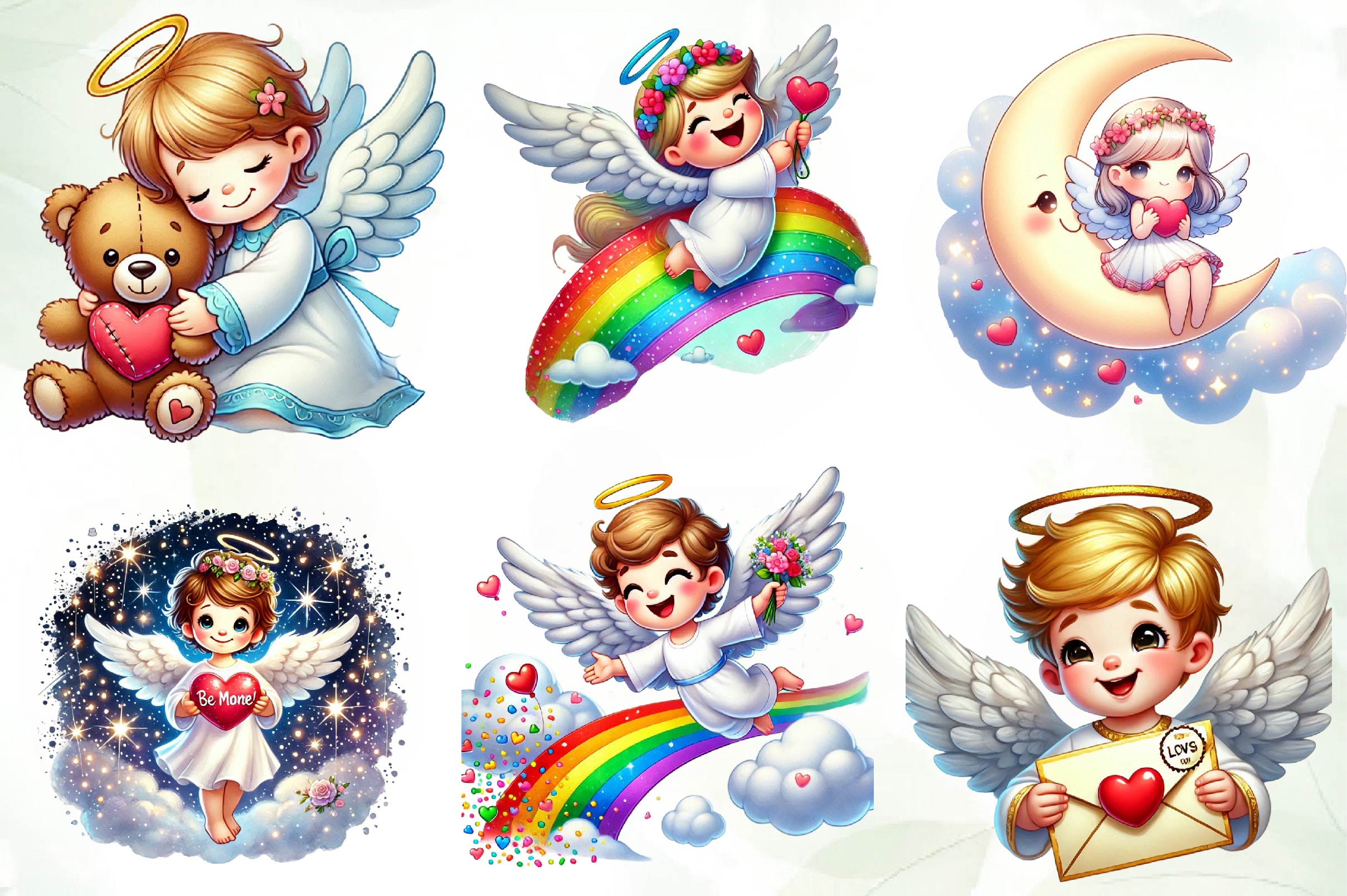 Valentines Angel Clipart Bundle - CraftNest - Digital Crafting and Art