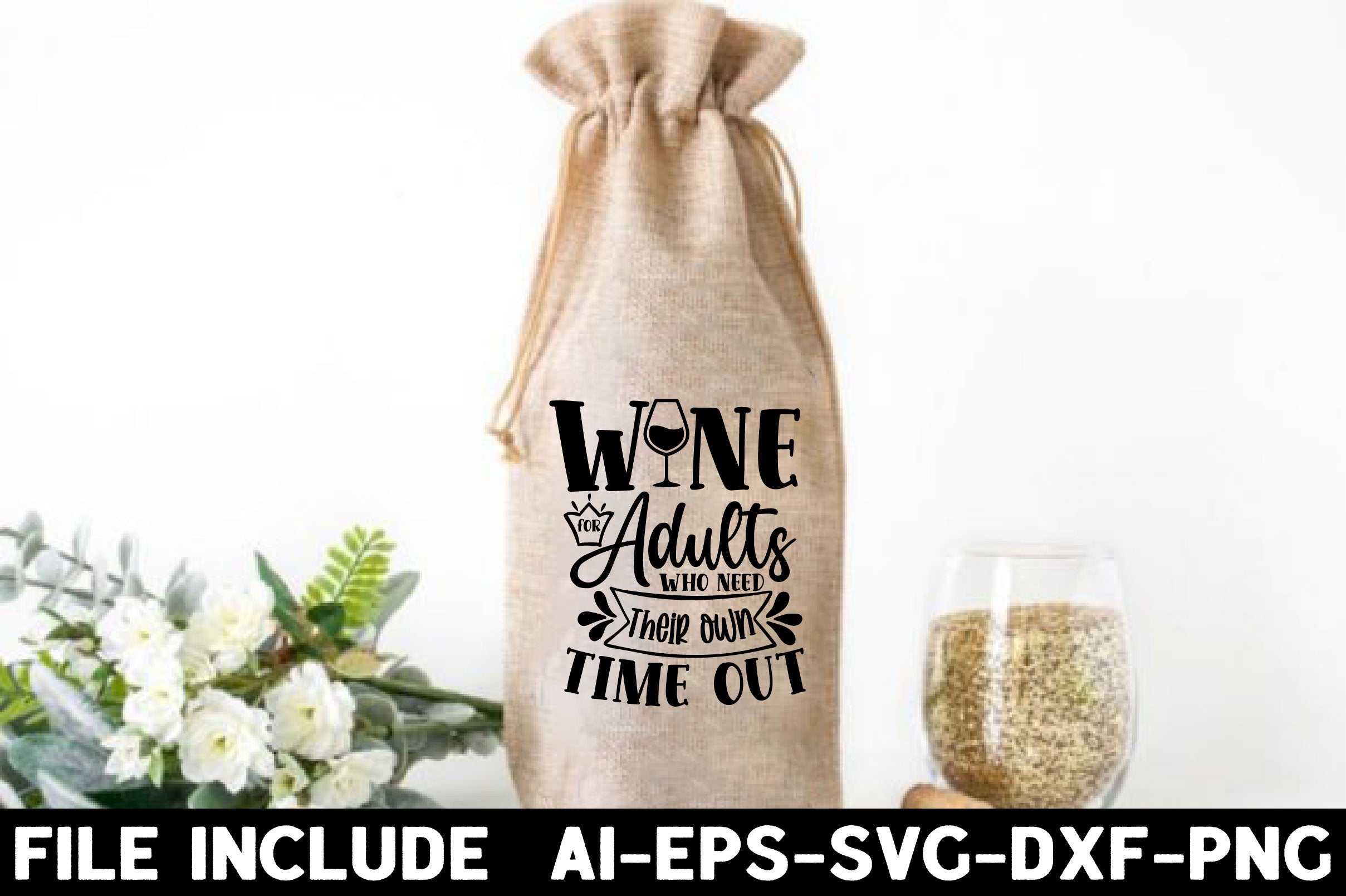 Wine Bag SVG Bundle - CraftNest - Digital Crafting and Art