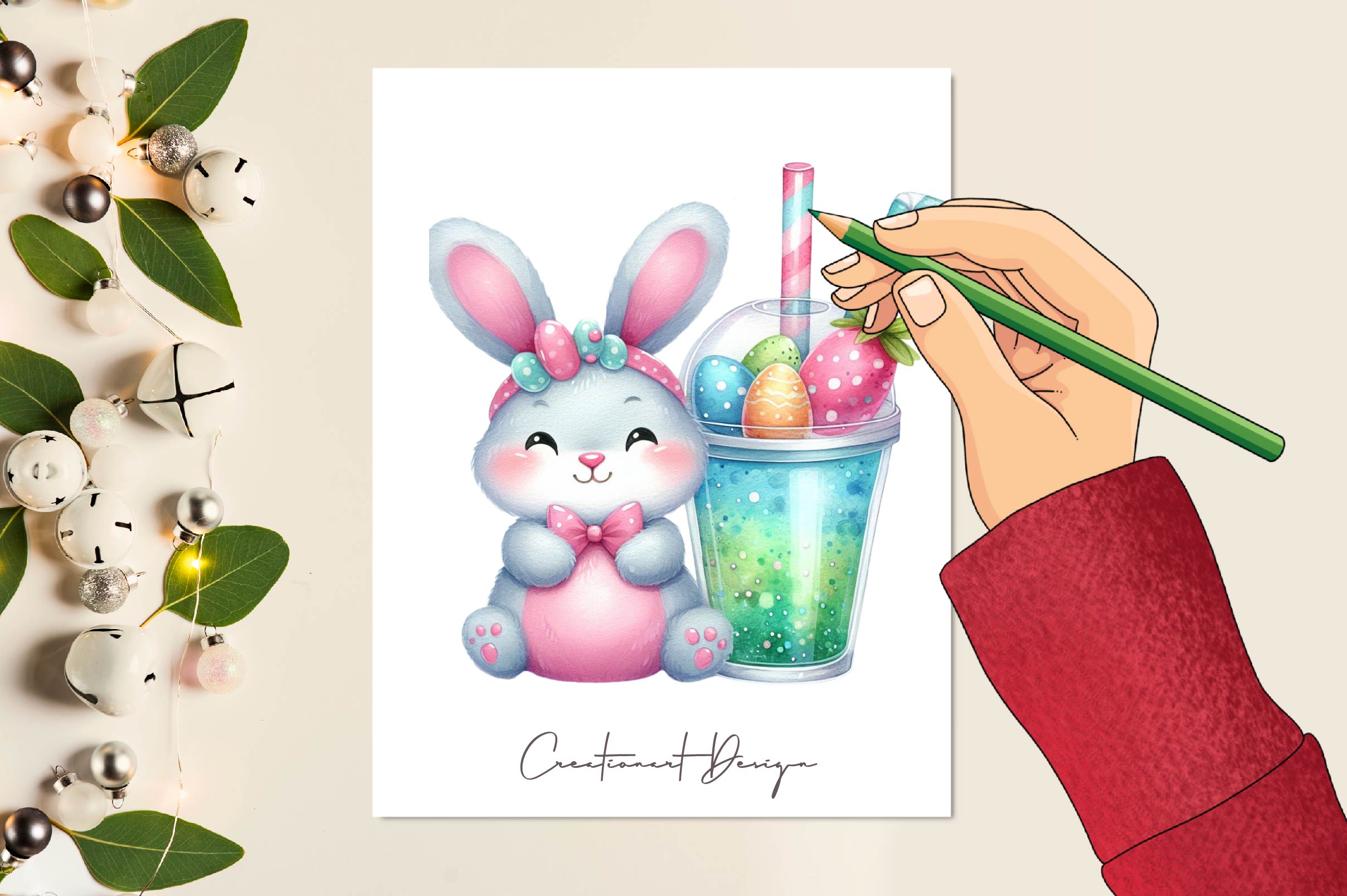 Cute Easter Drinks Clipart Bundle - CraftNest - Digital Crafting and Art