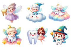 Mascot Cute Tooth Fairy Clipart Bundle 1 - CraftNest - Digital Crafting and Art