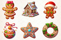Gingerbread Cookie Christmas Clipart Bundle - CraftNest - Digital Crafting and Art