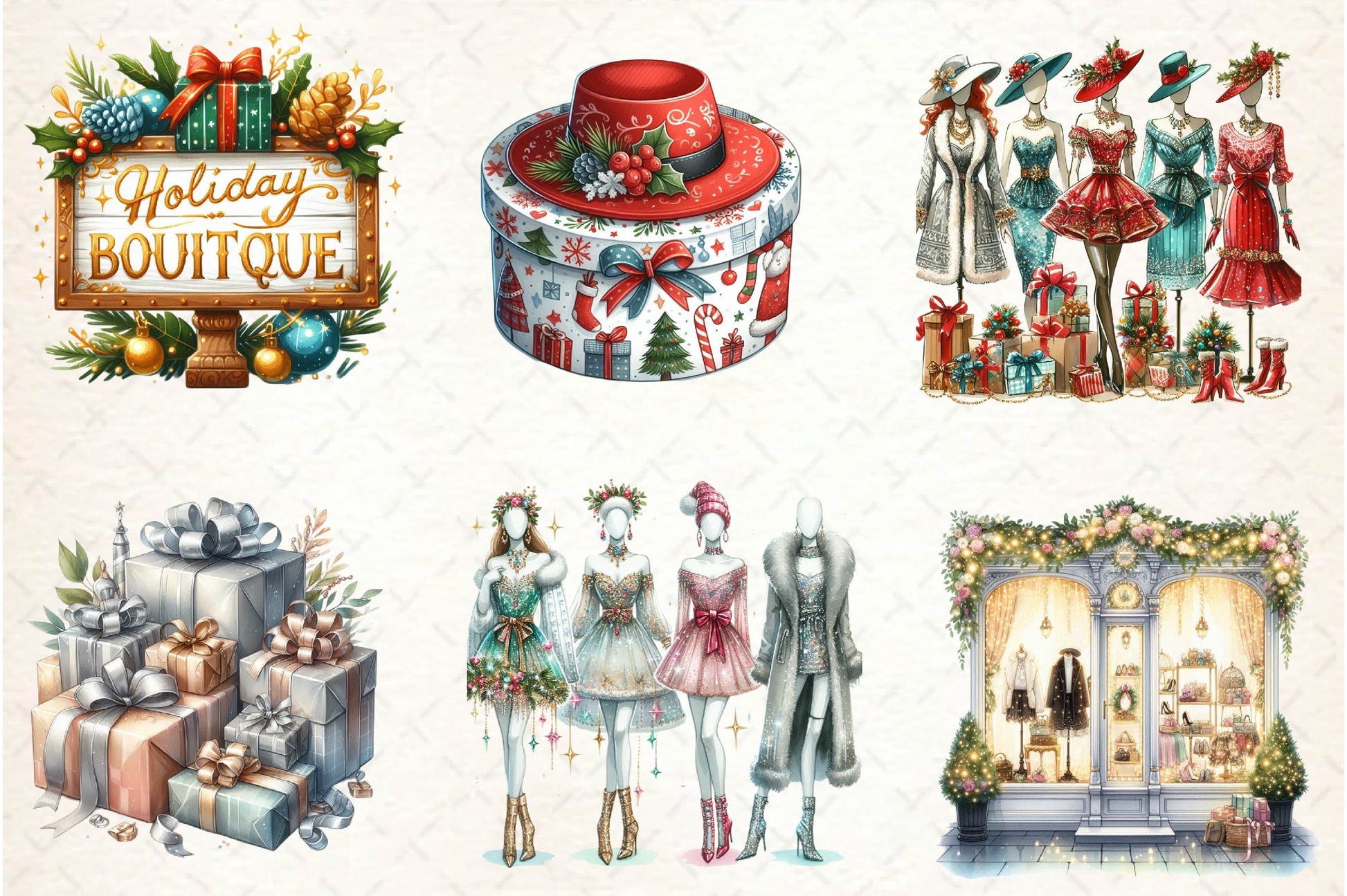 Fancy Holiday Boutique Clipart Bundle - CraftNest - Digital Crafting and Art