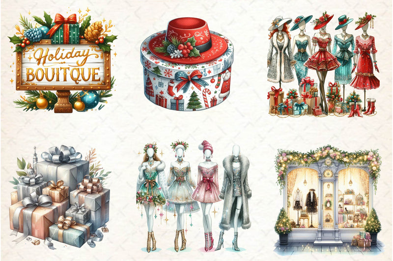 Fancy Holiday Boutique Clipart Bundle - CraftNest - Digital Crafting and Art