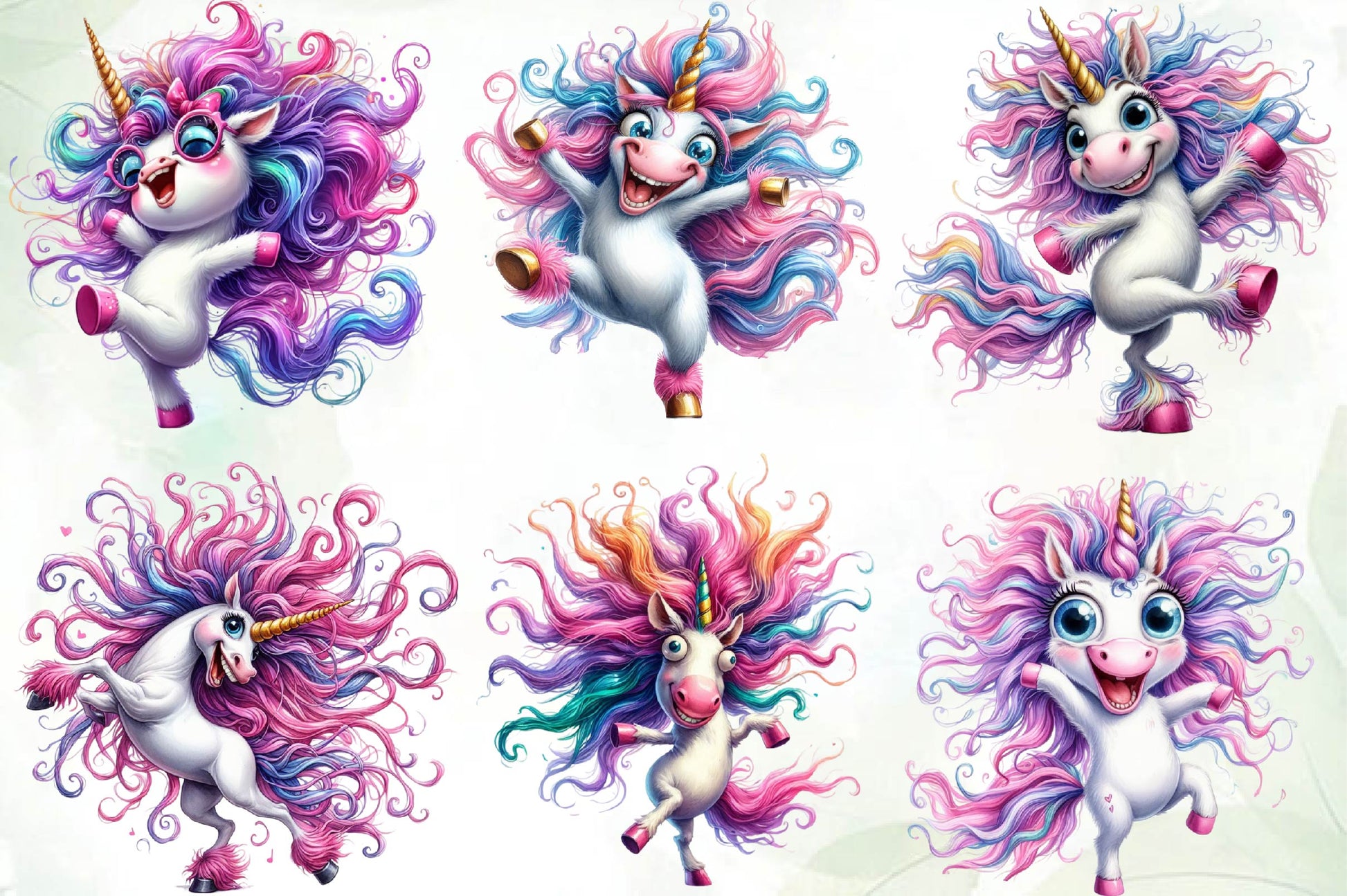 Funny Unicorn Clipart Bundle - CraftNest - Digital Crafting and Art