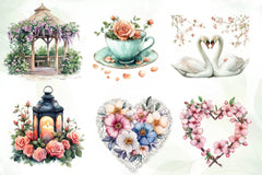 Romantic Spring Clipart Bundle - CraftNest - Digital Crafting and Art
