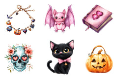 Charm Pink Halloween Clipart Bundle - CraftNest - Digital Crafting and Art