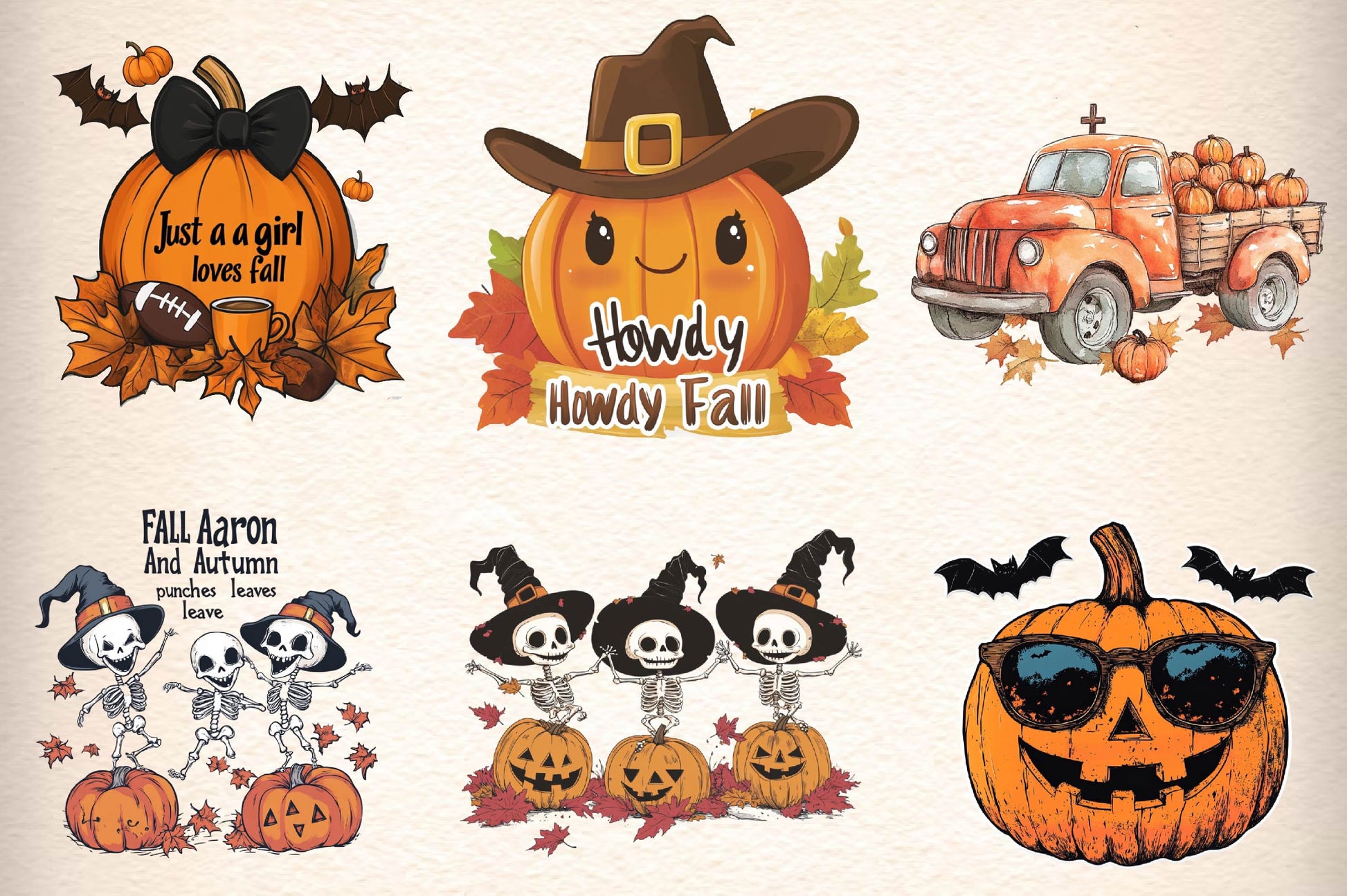 Fall Pumpkin & Halloween Pumpkin Quotes Clipart Bundle - CraftNest - Digital Crafting and Art