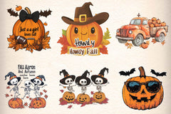 Fall Pumpkin & Halloween Pumpkin Quotes Clipart Bundle - CraftNest - Digital Crafting and Art