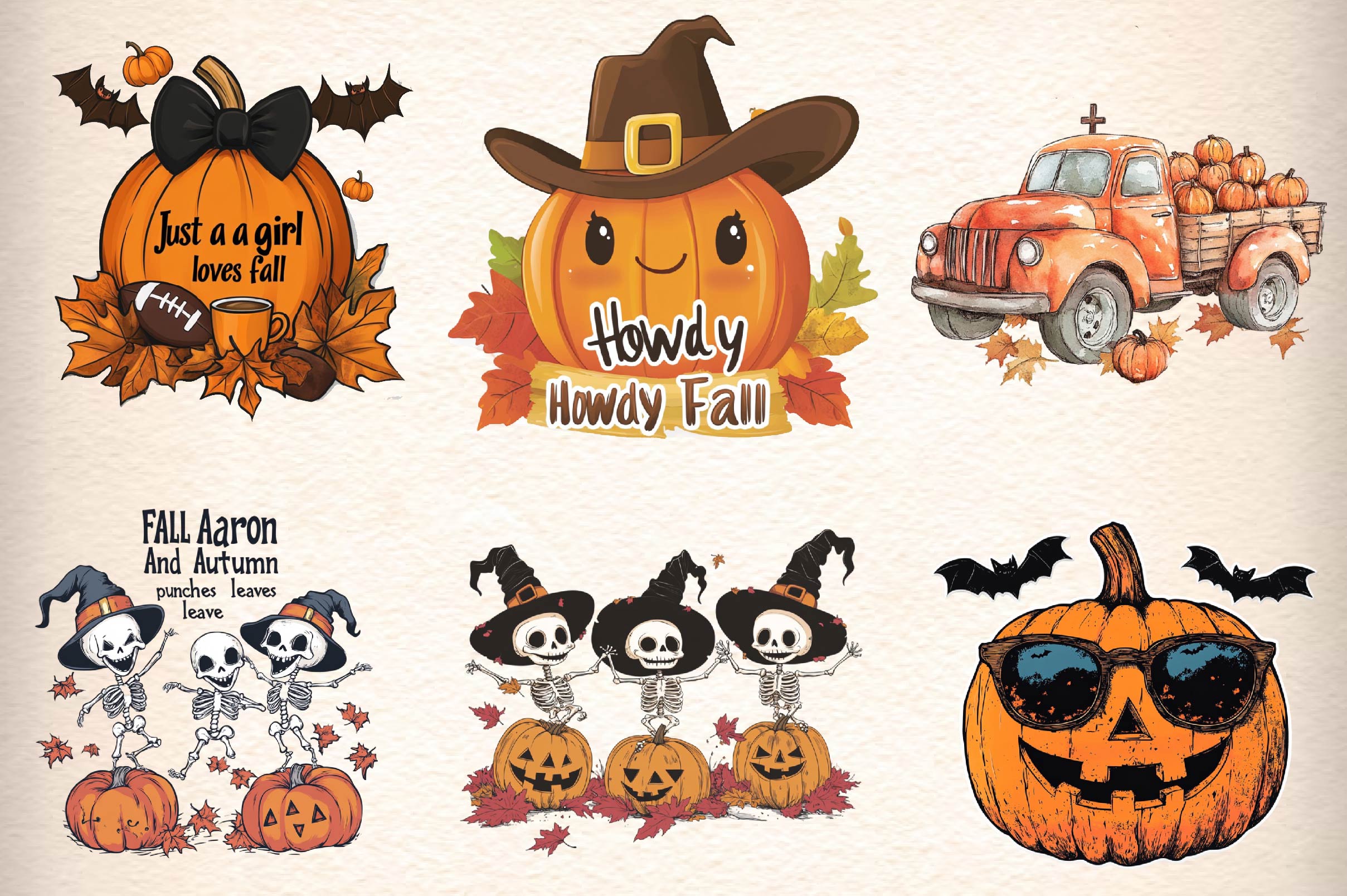 Fall Pumpkin & Halloween Pumpkin Quotes Clipart Bundle - CraftNest - Digital Crafting and Art