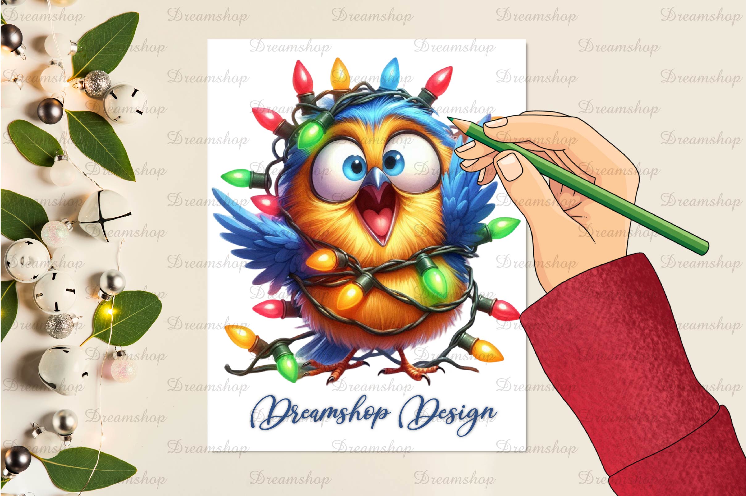 Funny Christmas Bird Clipart Bundle - CraftNest - Digital Crafting and Art