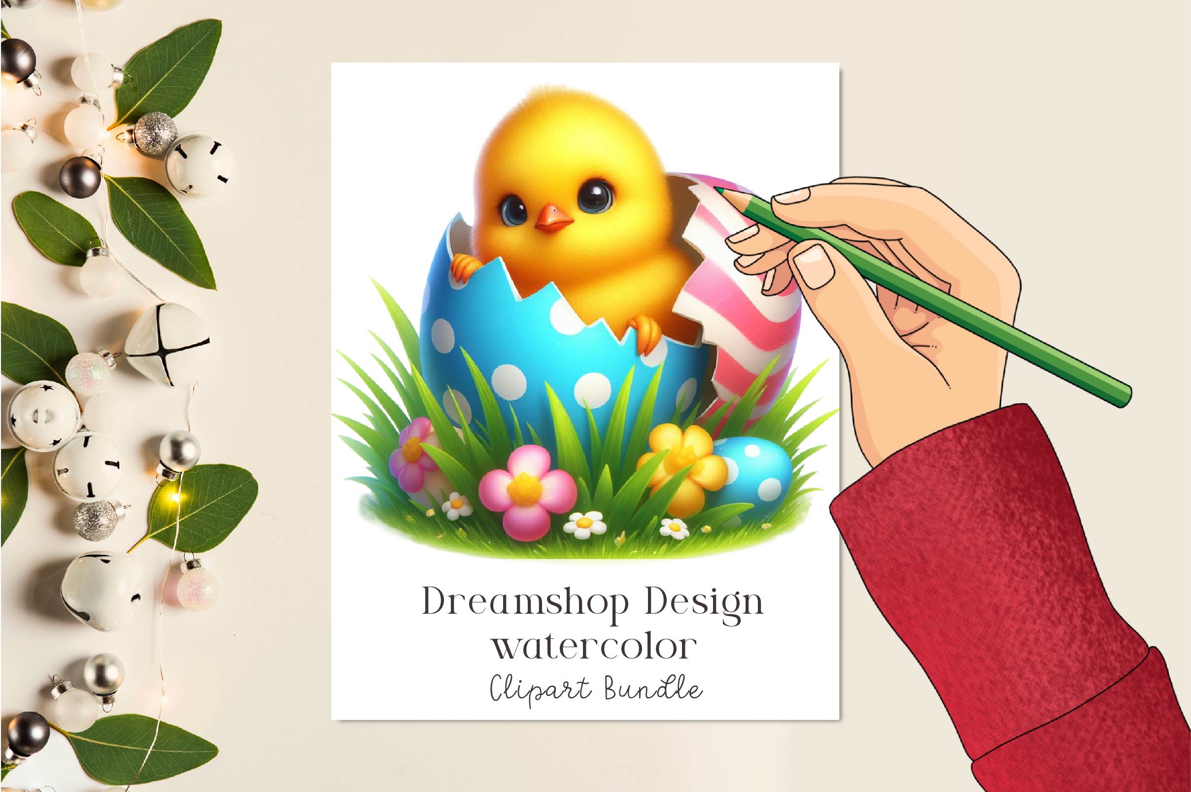 Easter Eggshell Chicks Peeking Clipart Bundle - CraftNest - Digital Crafting and Art