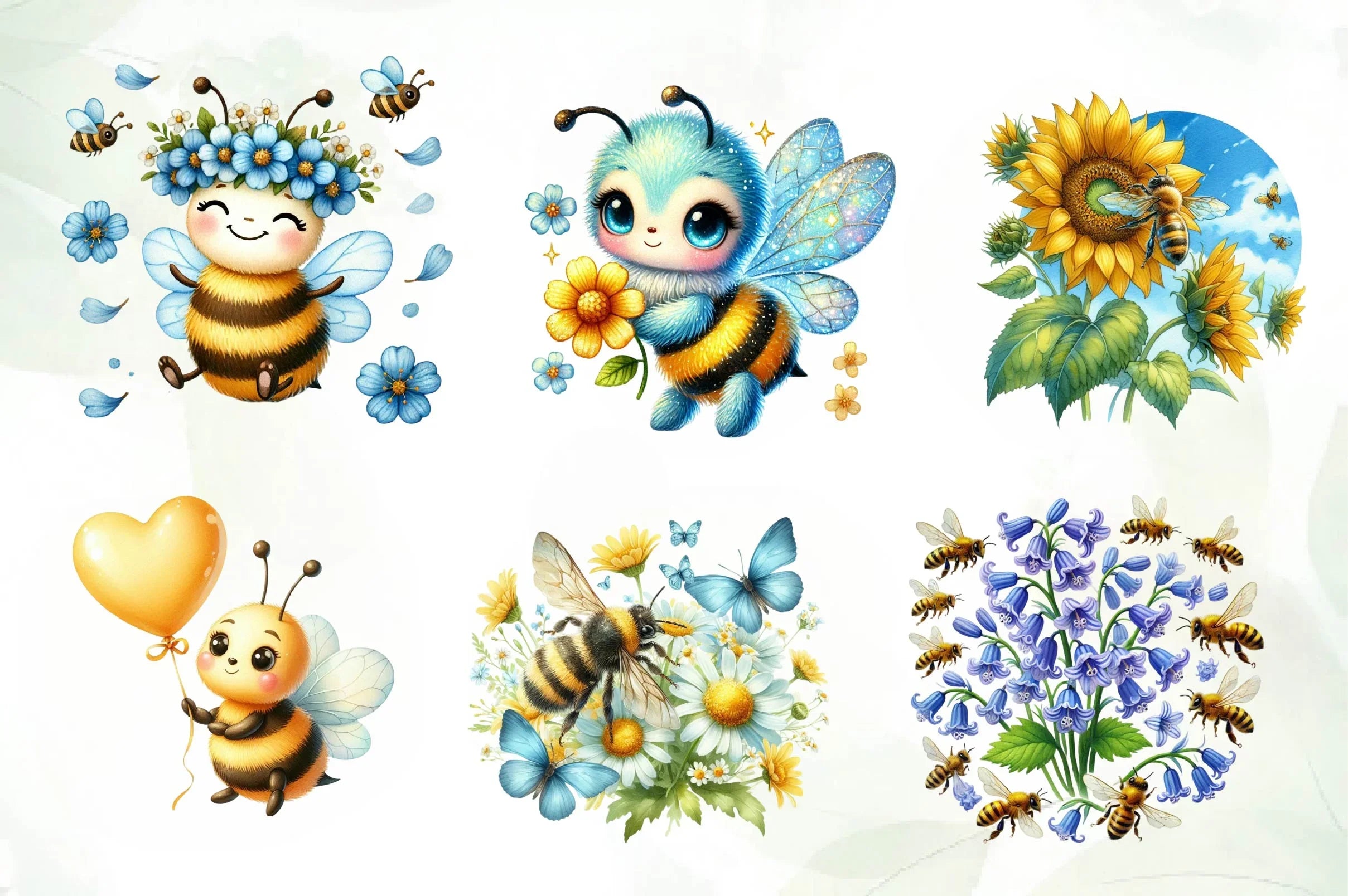 Spring Bees Clipart Bundle 1 - CraftNest - Digital Crafting and Art