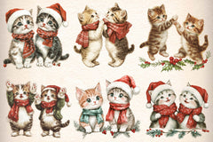 Cat Cute Christmas Clipart Bundle - CraftNest - Digital Crafting and Art