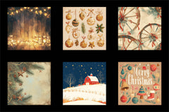 Country Christmas Digital Paper - CraftNest - Digital Crafting and Art