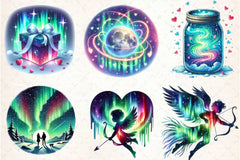 Polar Lights Valentine Clipart Bundle - CraftNest - Digital Crafting and Art