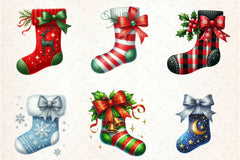 Christmas Socks Clipart Bundle - CraftNest - Digital Crafting and Art