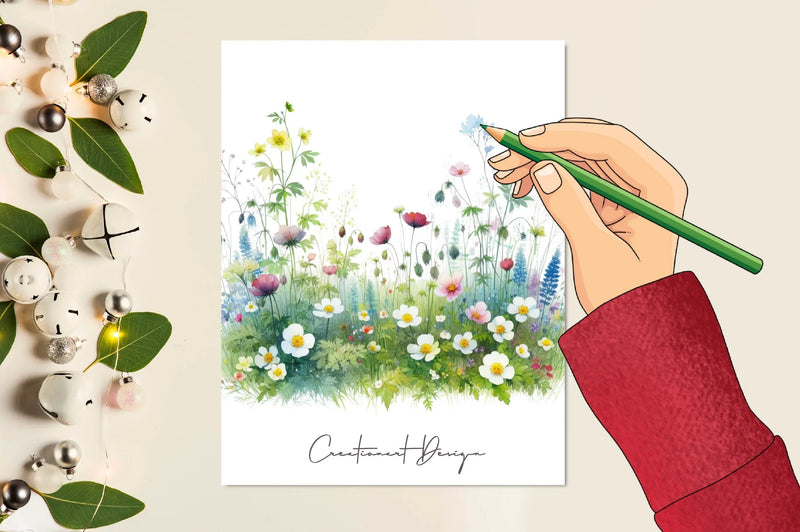 Spring Meadows Clipart Bundle - CraftNest - Digital Crafting and Art