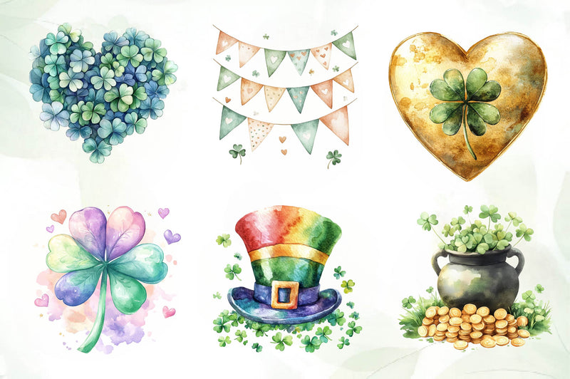Pastel Patricks Day Clipart Bundle - CraftNest - Digital Crafting and Art