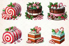 Peppermint Cakes Clipart Bundle - CraftNest - Digital Crafting and Art