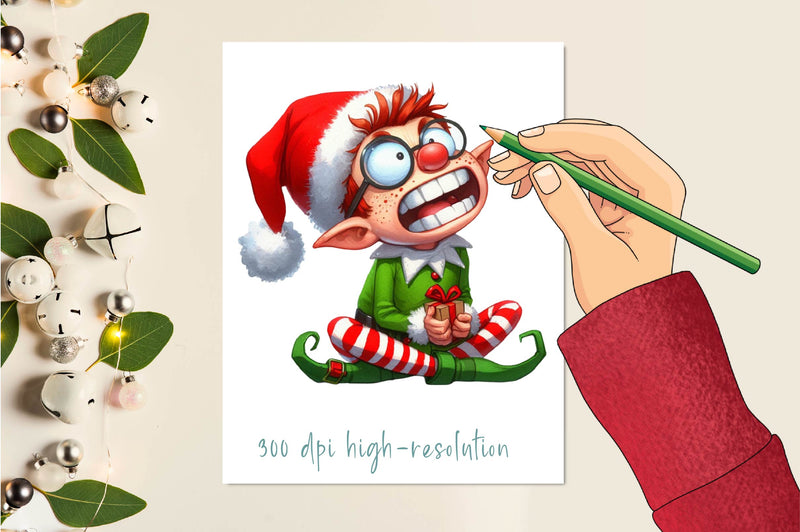 Christmas Elf Christmas Clipart Bundle - CraftNest - Digital Crafting and Art