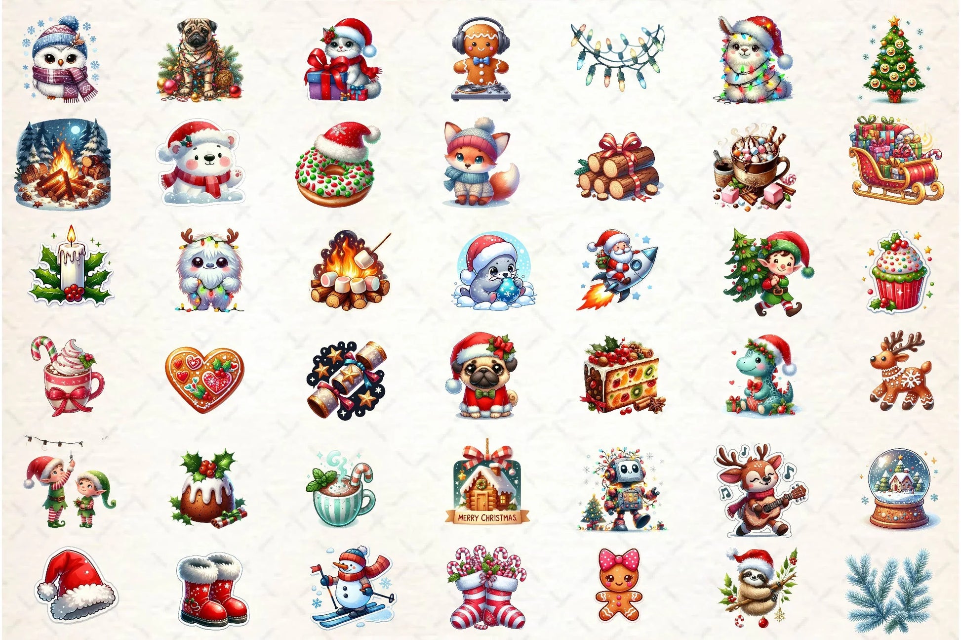 100 Christmas Stickers - CraftNest - Digital Crafting and Art